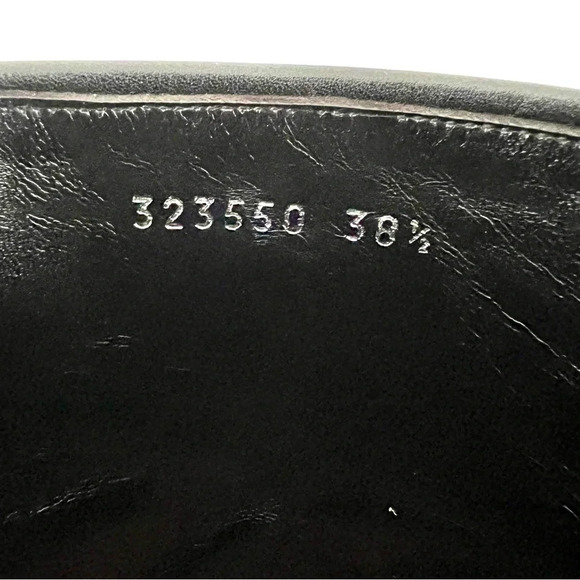 GUCCI || GG Monogram Guccissima Maud Black Leather Short Moto Ankle Boots US 8.5 - Picture 12 of 16